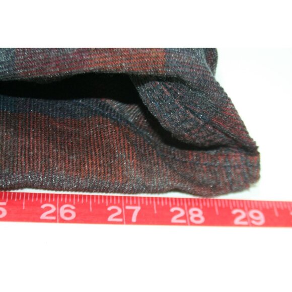 Carbon2Cobalt Mens XXL Plaid Corduroy Shirt Red Blue Soft Casual Button Front - Picture 5 of 7